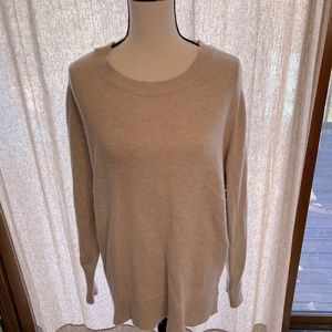 Oat colored tunic sweater